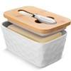 Butter Dish with Lid, Large Butter Dish for Countertop, Ceramic