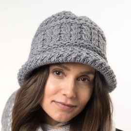 LIERYS Classico Women's Knitted Hat - Winter Hat Made in Germany - Bell Hat with Virgin Wool - One Size 55-60 cm - Wool Hat Autumn/Winter, charcoal