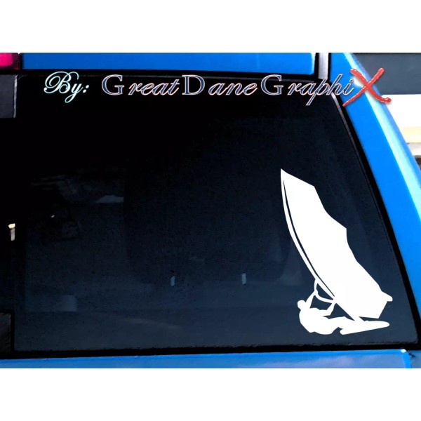 Windsurfer (Custom Available) -Vinyl Decal Sticker -Color Choice -HIGH QUALITY
