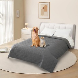 DUJUIKE Waterproof Sofa Cover for Dogs, 100% Waterproof Dog Blanket for Bed, Waterproof Sofa Cover, Duvet (Grey, 76-180 cm (1 Pack))