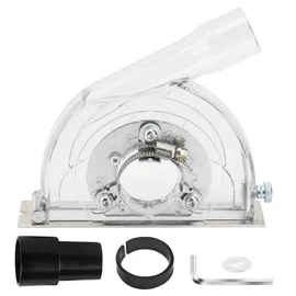 Dust Extractor Cutting Guard 4" 5" Professional Angle Grinder Guard with Attachments Transparent Durable Grinding Cover Cutting Dust Shroud(transparent color)
