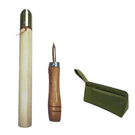 Flint Knapping Tools Kit Obsidian Crafting Tool, Dragon Crystal Stone Age Toolkit, Flint Napping Tools for Both Pros and Beginners, Including 1 Small Pressure Flaker and 1 Small Copper Bopper
