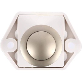 POFET Push Button Latch Cabinet Furniture Cupboard Keyless Door Lock Catch for RV Caravan Motorhome Camper (White)