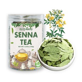 Premium Senna Leaf, Cut & Sifted Plant-Based Tea, 5.29oz Bottle Packing, No Additives Pure Senna Leaves for Steeping Hot or Iced Tea（3-5 mins Steeping Time）