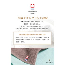 B-PLAID TakeMe Towel Handkerchief, Set of 2, 5, Made in Japan, Approx. 13.4 x 13.4 inches (34 x 34 cm), Approx. 9.8 x 9.8 inches (25 x 25 cm), Quick Drying, Instant Absorption, 100% Cotton, Men's,