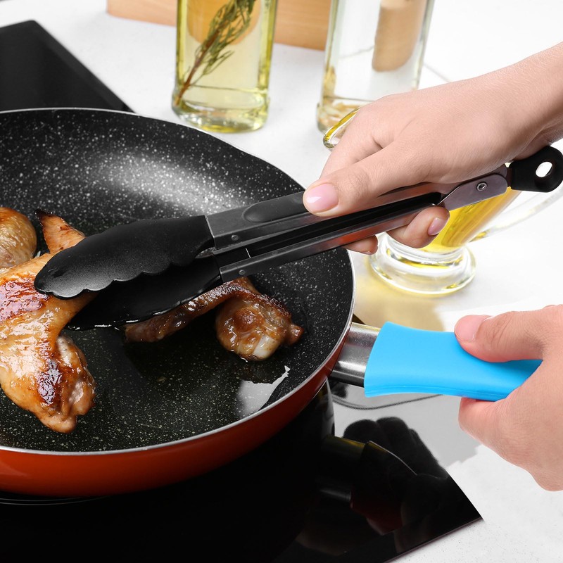uxcell Silicone Hot Handle Holders, Cast Iron Skillet Handle Covers