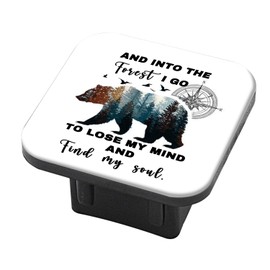 Hitch Cover Fits for 2-Inch Hitch,Into The Forest and Find My Soul Trailer Hitch Cover Tube Plug Insert,Car Exterior Accessories, Receiver Tube Hitch Plug