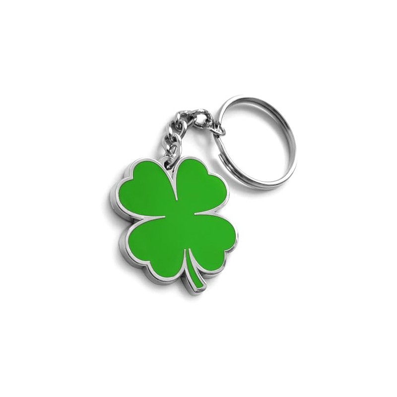 Pinsanity Lucky Four Leaf Clover Keychain