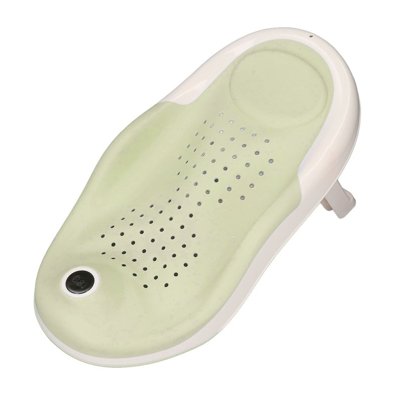 Foldable Baby Bath Support with Thermometer Slip Resistant Ergonomic Infant