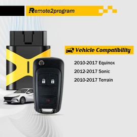Remote2program Self Programmable Car Key/Bluetooth/Paring with Smarthphone and Porgrammable Keyless Entry Replacement for GMC/Chevy with FCC: OHT01060512 (3 Buttons)