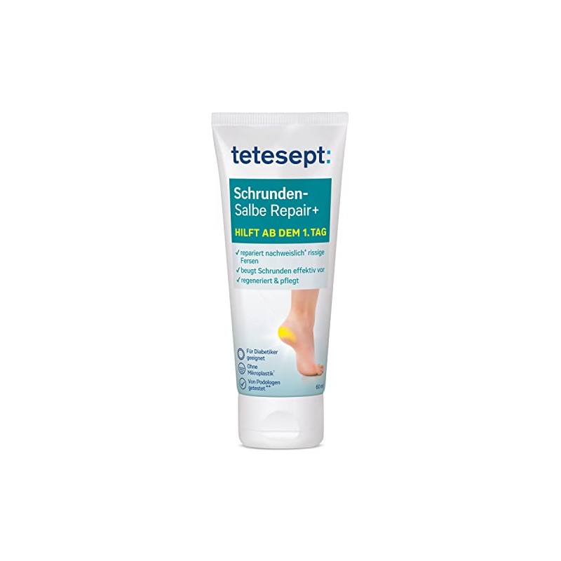 tetesept Schrunden-Salbe Repair+ ‚Äì Fu√ücreme mit Hydro-Lipid Komplex, Dexpanthenol +