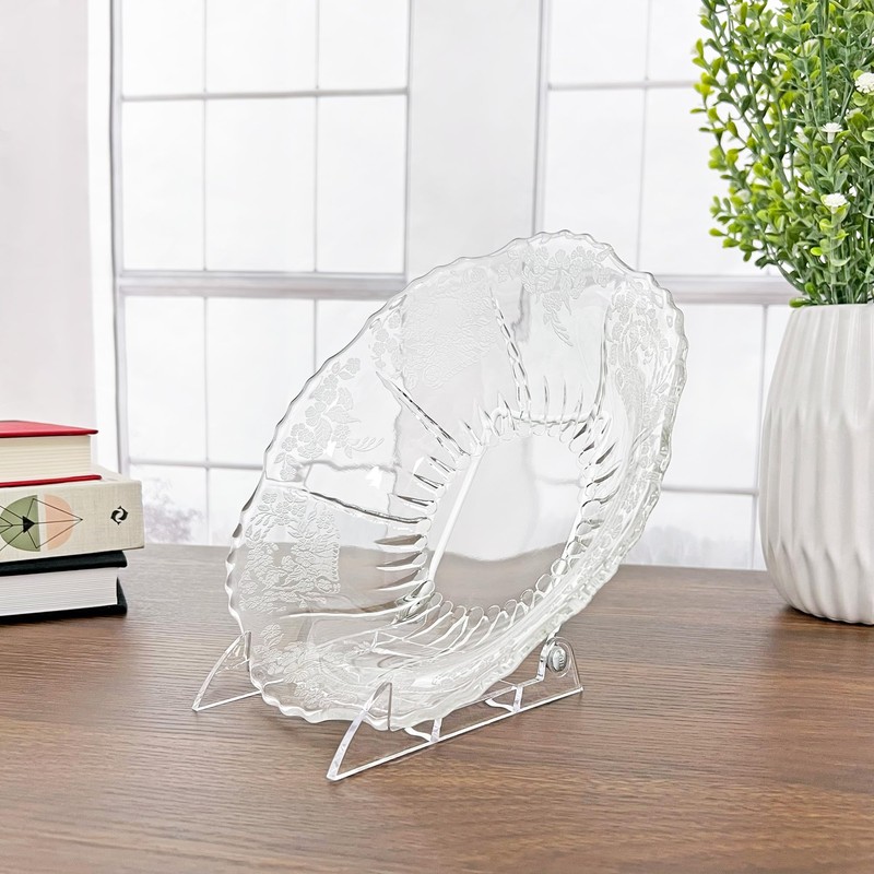 GIBSON HOLDERS 3PL Adjustable White Wire and Clear Acrylic Display