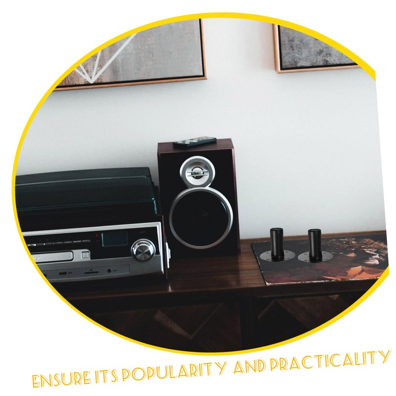 MERRYHAPY 2pcs Speaker Stand Aluminum Alloy Base Speaker Tray for