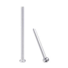 sourcing map Machine Screws Plate Phillips Head Screws M4 x 65 mm Pack of 10