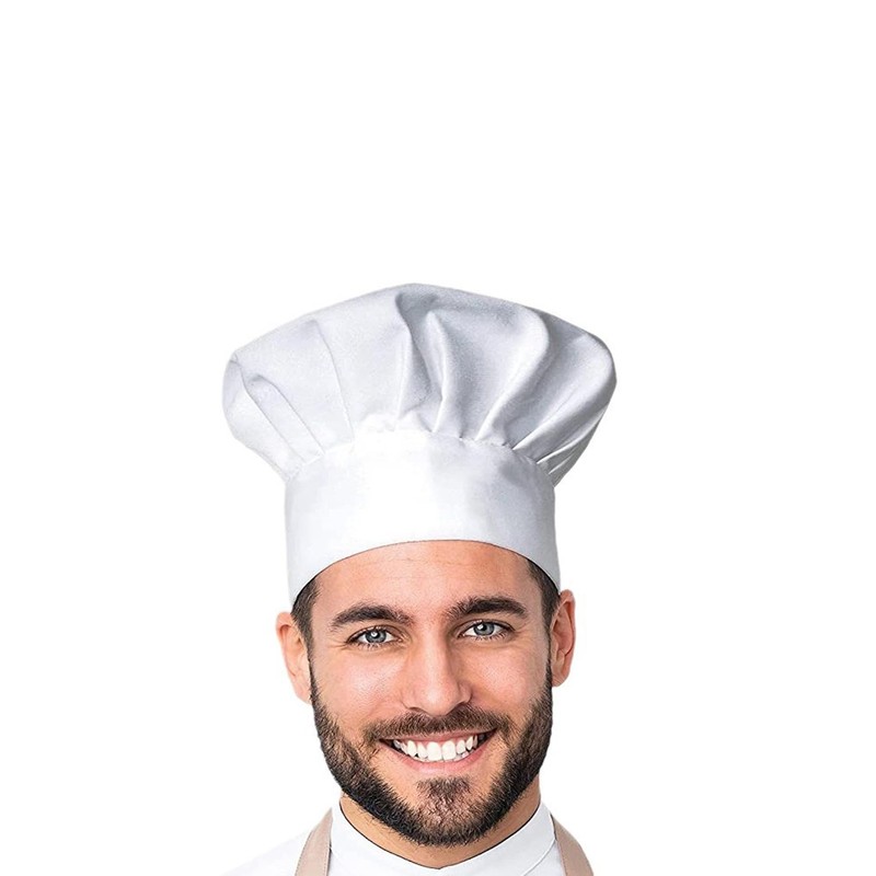 LxcshLjx 2 Pcs Chef Apron Hat Set, Adjustable Bib Chef