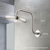 OFFO Shower Head Extension Arm 13 in, Brushed Nickel S