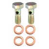 X AUTOHAUX 2 Set Banjo Bolt Brake Fitting Adapter Kit