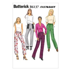 Butterick Patterns 6137 A5 Sizes 6 - 8 - 10 - 12 - 14 Misses Pants