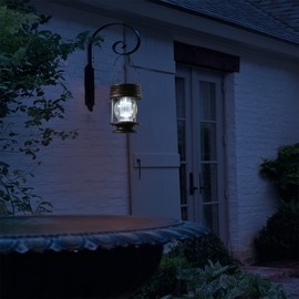 Solar Lantern - Hanging Solar Lights Outdoor - 2 Pack Solar Powered Waterproof Led Lanterns Vintage Design for Landscape Yard Garden Pathway Beach Pavilion Decoration (White Lights)