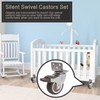 4Pcs Heavy Duty Castor Wheels, 50 mm Swivel Castors Set