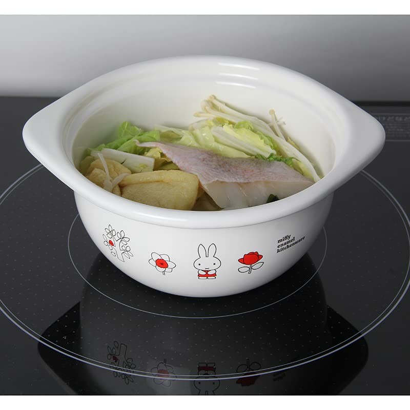 GoodPlus (GoodPlus+) Enamel Miffy Enamel (Cocotte 15cm) Resistant to both