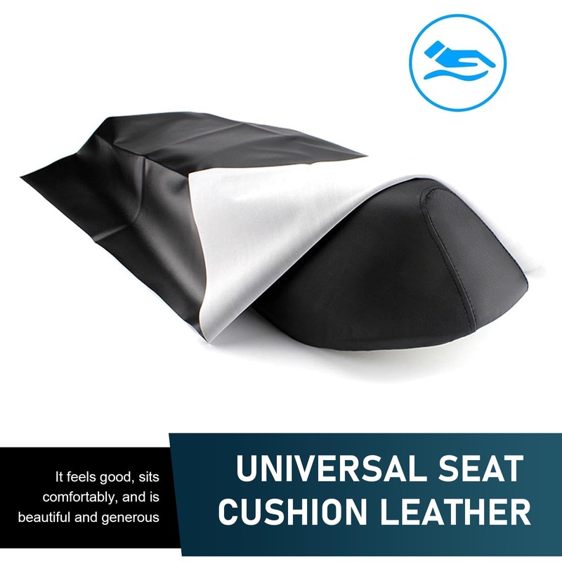 lekiliky Motorcycle Seat Cover, Soft Smooth Elastic DIY Leather Cover,