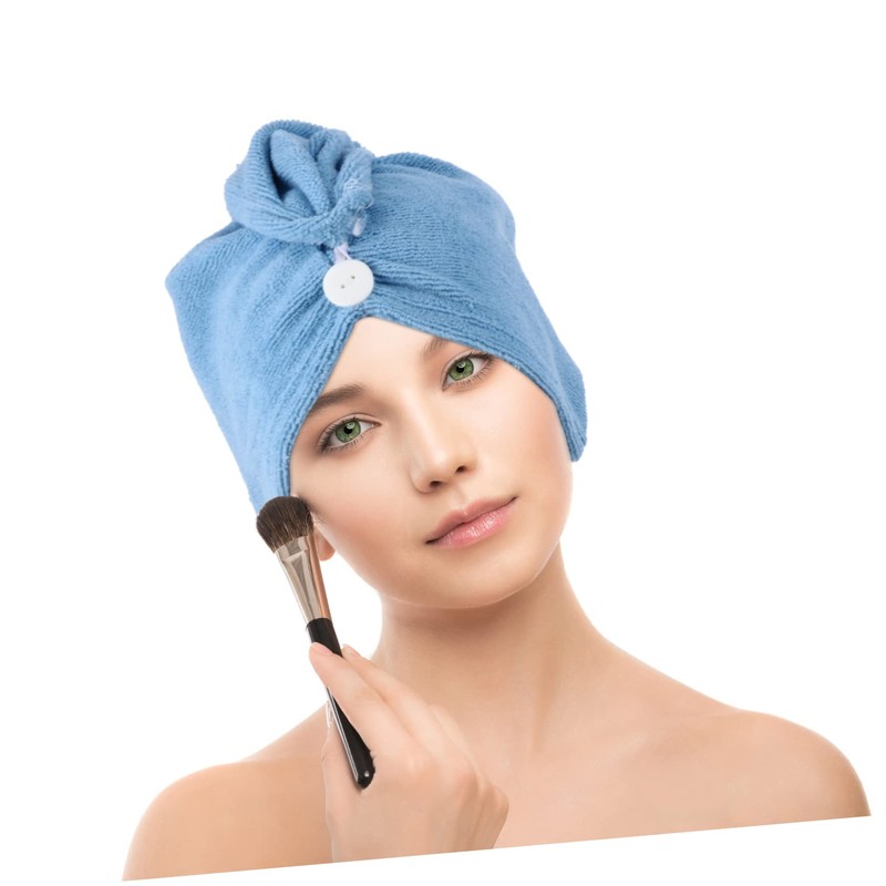 FOMIYES Hair Drying Towel Wrap Super Absorbent Microfiber Head Wrap