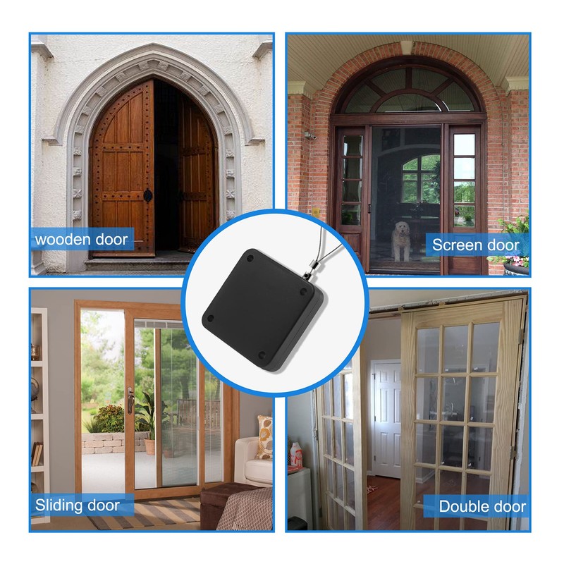 Rierdge Set of 2 Punch-Free Automatic Sensor Door Closer, Multifunctional