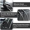 Soleebee 2 Pack Bling Car Headrest Hooks Crystal Rhinestones Universal