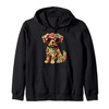 Fruity Cat Fun: Fruit Loops Cat Hooded Jacket, black