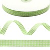 50Yd x 0.47" Green White Gingham Ribbon