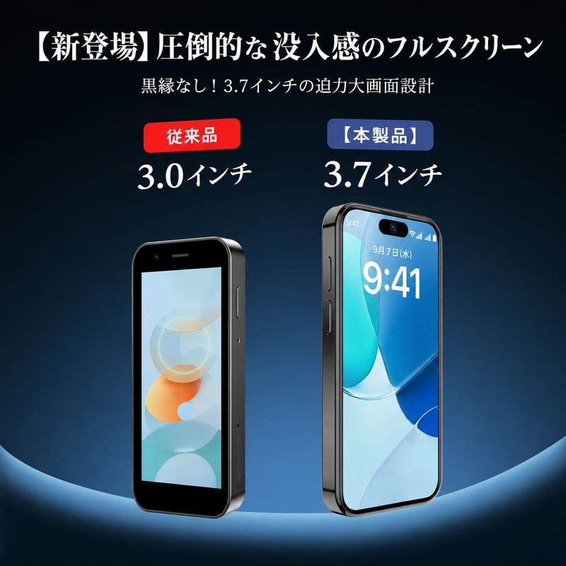 Mini Smartphone, SIM-Free Main Unit, 3.7 Inch, Small Smartphone, 4G