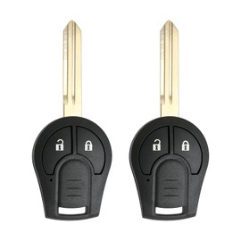 eMagTech 2x 2-Button Remote Key Fob Case Shell with Uncut Blade Compatible with Nissan Micra K13 Juke 2010–2014