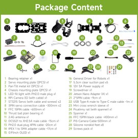 Waveshare 360° Omnidirectional High-Torque 2-Axis Expandable Pan-Tilt Camera Module, Compatible with Raspberry Pi 4B / 5, Driven by Serial Bus Servos, Based On General Driver Board for Robots