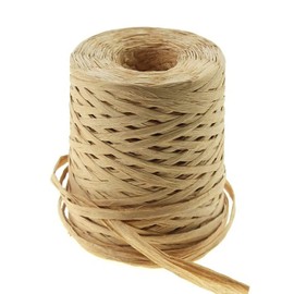Raffia Paper Craft Ribbon, Light Brown Raffia Ribbon, Easter Packing Paper Twine Wrapping Twine Ribbons, Kraft Raffia Ribbon, Brown Paper String Natural Paper String Packing Ribbon for Gift Wrapping