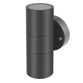 Kerry Outdoor Wall Lights, Up Down Mains Powered Lighting, Anthracite Grey Stainless Steel IP44 Waterproof, Exterior Wall Sconce for Indoor, Front Door, Patio, Hallway, Porch, Garden, Garage, Post