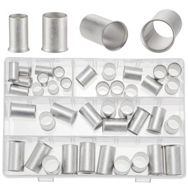 ROCKDIG 40PCS 4/0 3/0 2/0 1/0 Gauge Tinned Copper Wire Ferrules for Electrical Cable Ends Crimp Terminals Assortment Kit