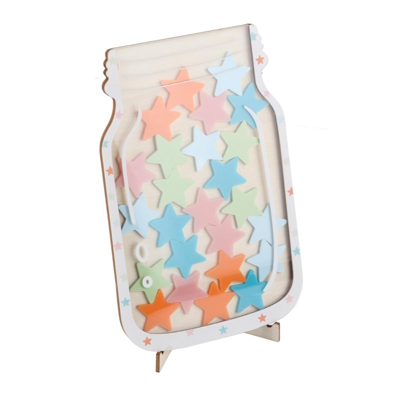 Colorful Star Reward Jar with Bracket, Routine Training Encouragement Incentive