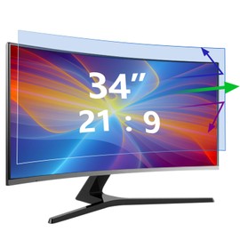 ANTOGOO V 34 Inch 21:9 Monitor Blue Light Filter Desktop Screen Protector - Anti Glare Film Eye Protection Blue Light Blocking Screen Protector for 34'' Computer Monitor