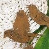 BOFUNX Pack of 5 Rust Bird Garden Decoration Garden Stake