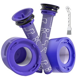 Filter Replacement for Dyson V7 V8 SV10, with 2 Post Motor + 2 Pre Filter, Compatible with Dyson Stick Vacuum V7 V8 Animal Absolute Motorhead Fluffy SV10