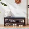 Achicsofar Shoe Rack Bench,2 Tier Solid Wooden Entryway Bench with