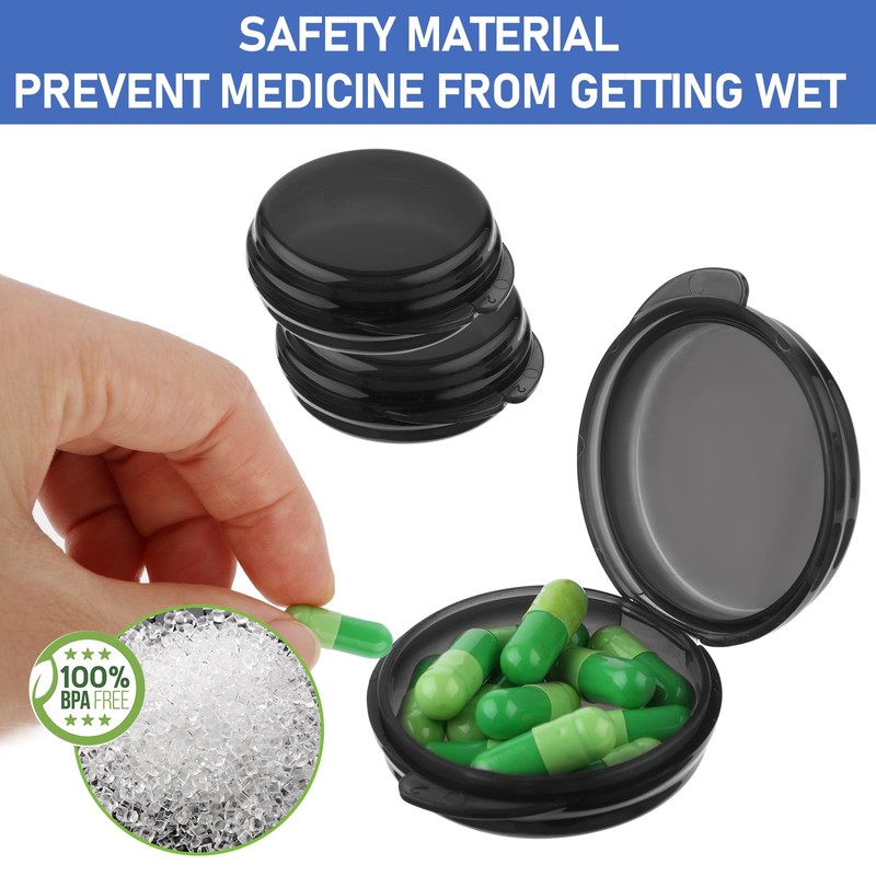 WLLHYF 6 Pack Small Pill Box Travel Pill Container for