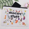Skincare Stuff Makeup Bag Travel for Women Canvas Cosmetic Makeup