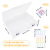 Sxutop Pack of 45 Small Storage Boxes, Transparent Plastic Storage