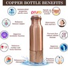 PRURA Copper Water Bottle Leakproof Ayurvedic Pure Copper Vessel