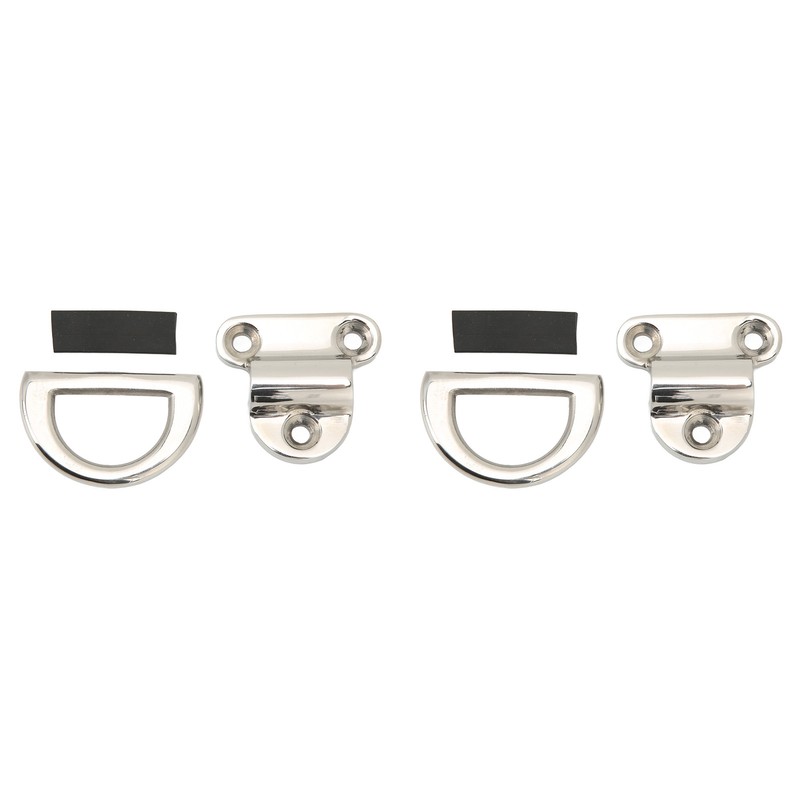 Stainless Steel Marine Folding Pad Eye Cleat Heavy Duty D