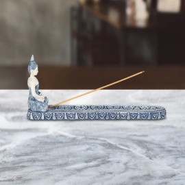 FC Design 10.25"Long Blue/White Buddha Incense Burner Ornament Home Decor Unique Gift