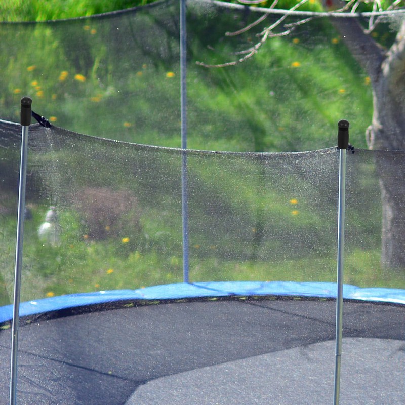 Garneck 8pcs Trampoline Pole Caps Replacement Rod Covers Plastic Black