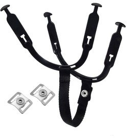 Adjustable Hockey Helmet Chin Strap with Detachable Ear Loops - Replacement Kit for Ice Hockey Helmets ，Enhanced Protection, Comfort Fit & Easy Installation (‎Black)